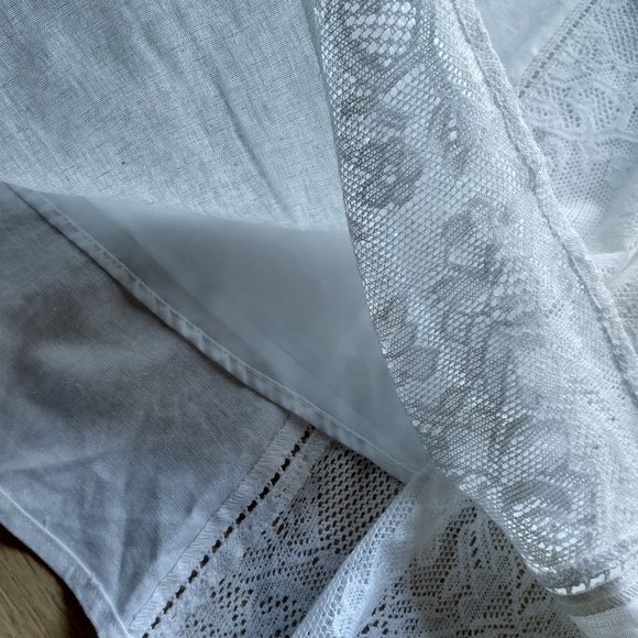 Coldwater Creek Linen Blend Lace Maxi Fare Skirt - Picture 4 of 7